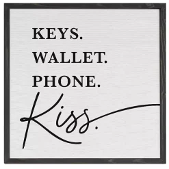Keys Wallet Kiss Framed Wall Plaque