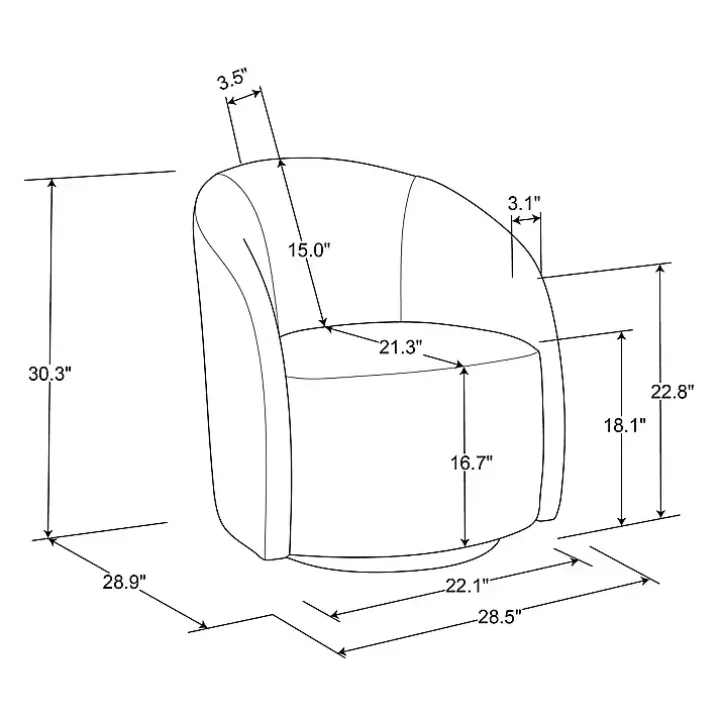 Khaki Boucle Danielle Accent Chair