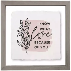 Know What Love Is Framed Wall Plaque