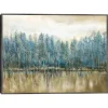 Lakeside Blues Framed Canvas Art Print