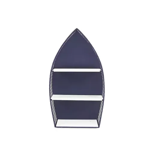 Large Navy and White Rowboat Bookshelf, 30 in.