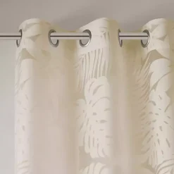Leilani Tan Palm Leaf Curtain Panel, 95 in.