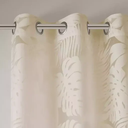 Leilani Tan Palm Leaf Curtain Panel, 95 in.
