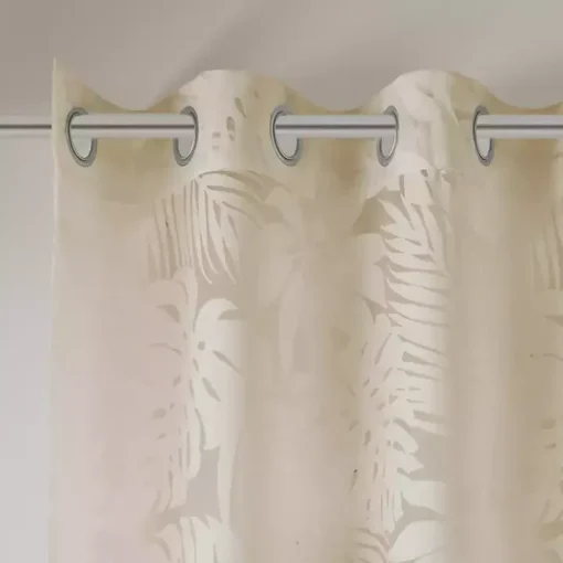 Leilani Tan Palm Leaf Curtain Panel, 95 in.