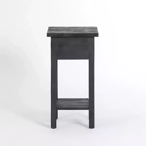 Leo Black Wood Accent Table
