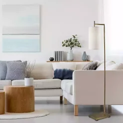 Leon Antique Brass Metal Floor Lamp