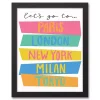 Let's Go Travel Framed Canvas Art Print