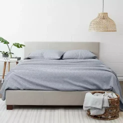 Light Blue Chambray 4-pc. Queen Bed Sheet Set