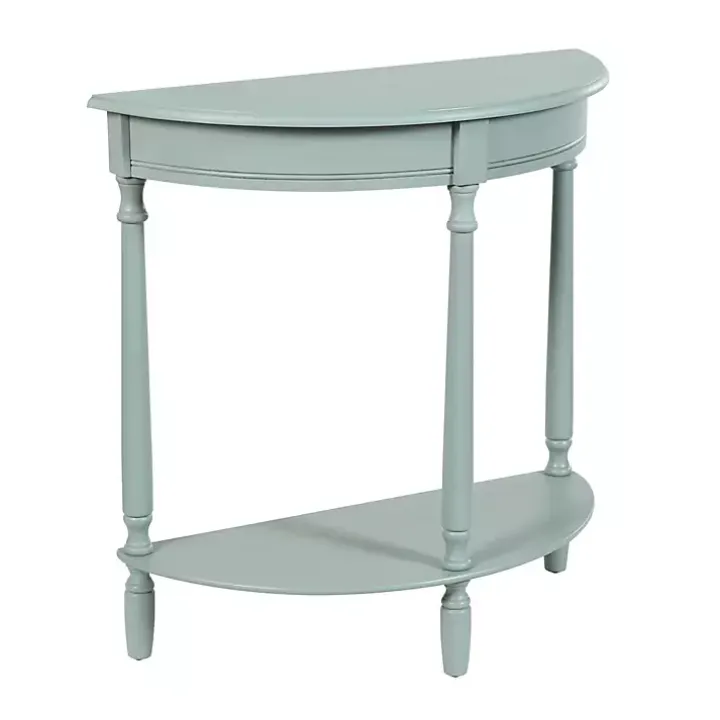 Light Blue Half Moon Tinslee Console Table