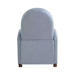 Light Blue Rounded Push Back Recliner