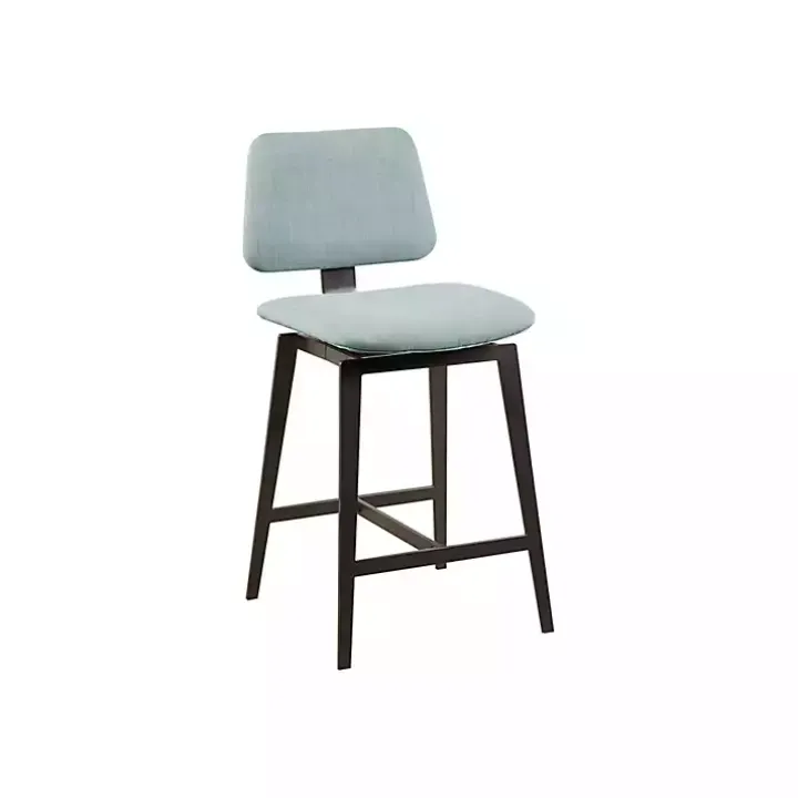 Light Blue Swivel Counter Stool