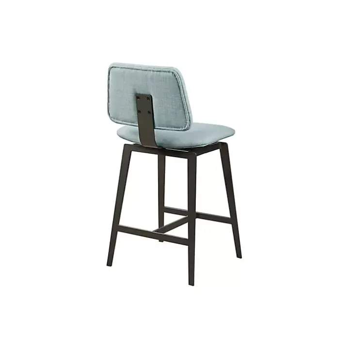 Light Blue Swivel Counter Stool