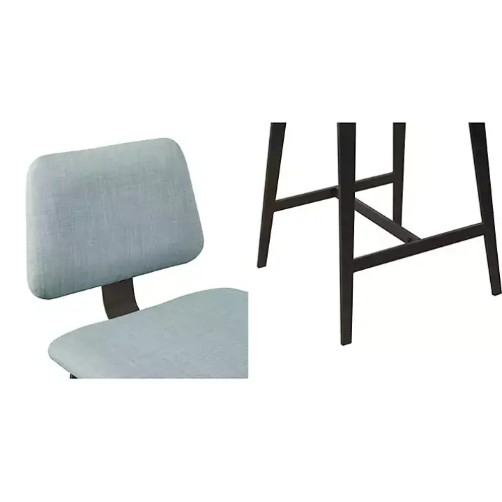 Light Blue Swivel Counter Stool