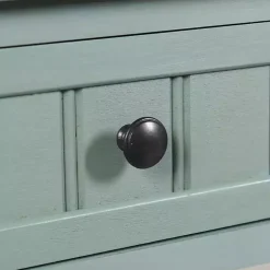 Light Blue Wood Square Hampton Accent Table