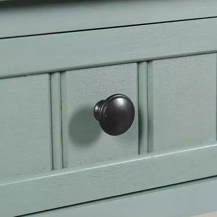 Light Blue Wood Square Hampton Accent Table