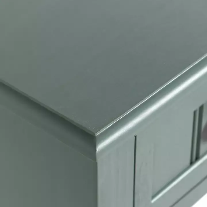 Light Blue Wood Square Hampton Accent Table