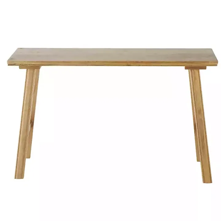 Light Brown Mango Wood Rustic Tall Bench