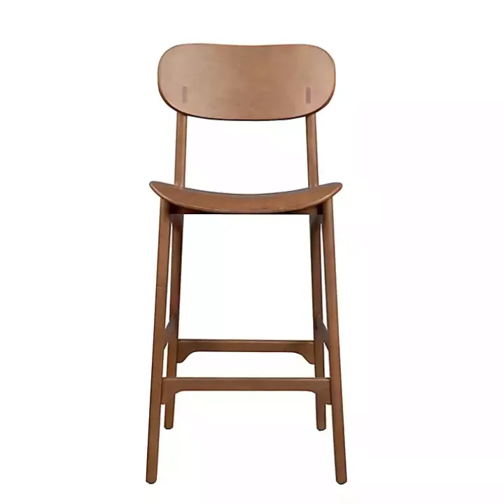 Light Brown Mid-Century Modern Bar Stool