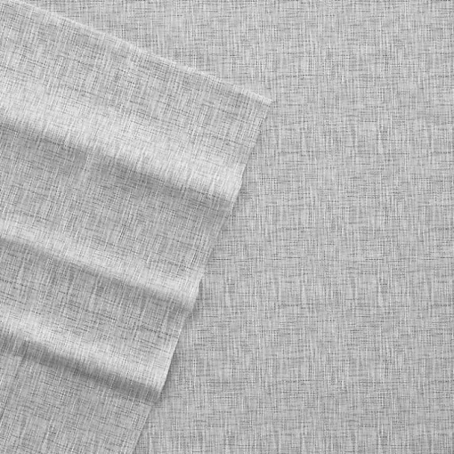 Light Gray Chambray 4-Pc. Queen Bed Sheet Set