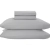 Light Gray Microfiber 4-pc. King Sheet Set