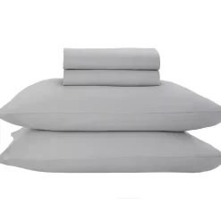 Light Gray Microfiber 4-pc. King Sheet Set