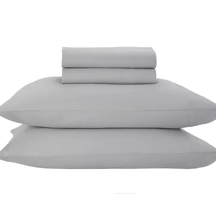 Light Gray Microfiber 4-pc. King Sheet Set