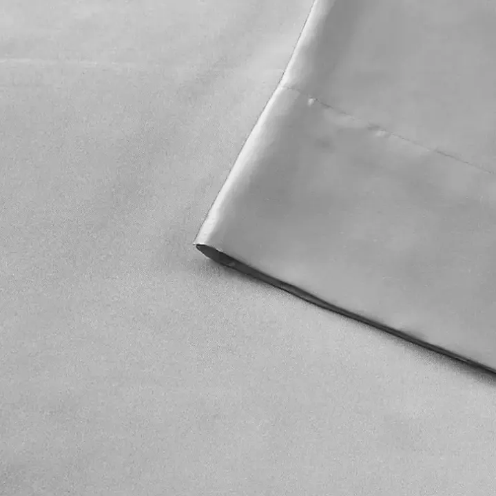 Light Gray Satin 6-pc. California King Sheet Set
