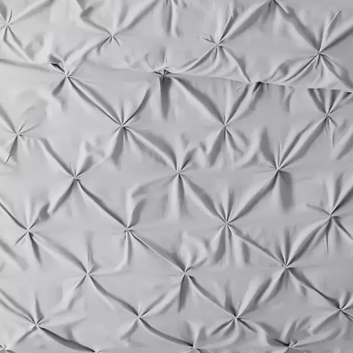 Light Gray Soft Pinched 3-pc. King Duvet Cover Set
