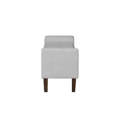 Light Gray Upholstered Blaire Storage Bench