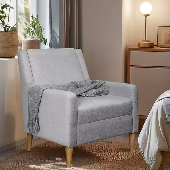 Light Gray Upholstered Juno Accent Chair