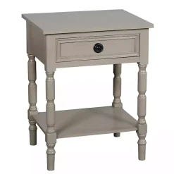 Light Gray Wood Barrett Accent Table