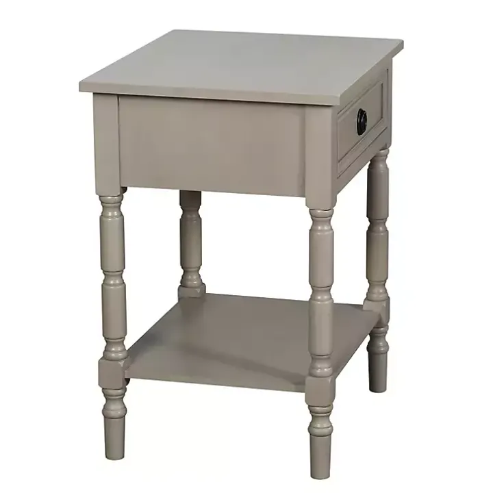 Light Gray Wood Barrett Accent Table