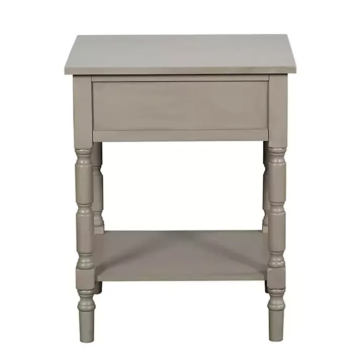 Light Gray Wood Barrett Accent Table