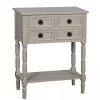 Light Gray Wood 4-Drawer Barrett Console Table