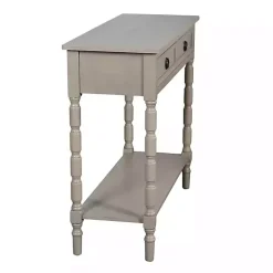 Light Gray Wood 2-Drawer Barrett Console Table