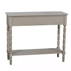 Light Gray Wood 2-Drawer Barrett Console Table