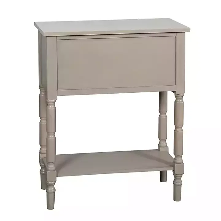 Light Gray Wood 4-Drawer Barrett Console Table