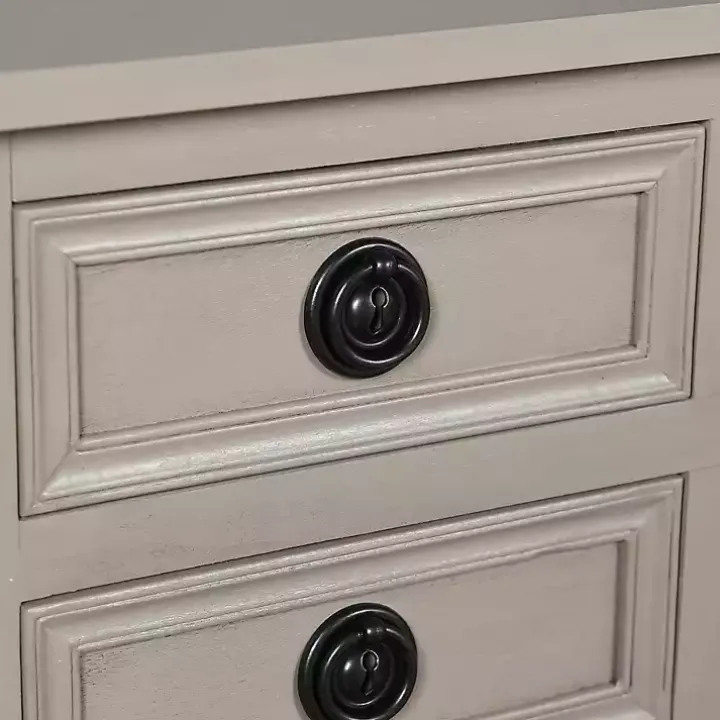 Light Gray Wood 4-Drawer Barrett Console Table