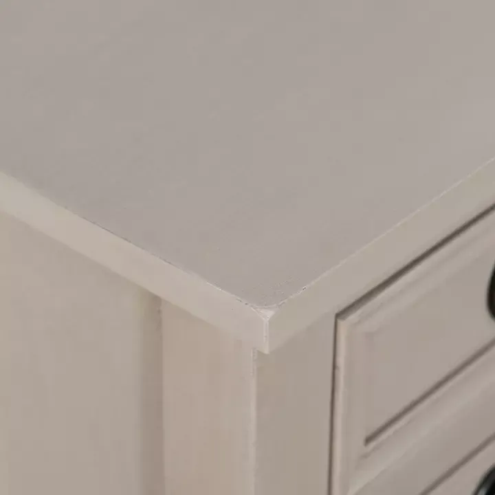 Light Gray Wood 4-Drawer Barrett Console Table