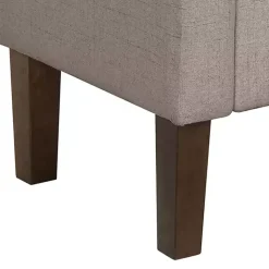 Light Taupe Upholstered Blaire Storage Bench