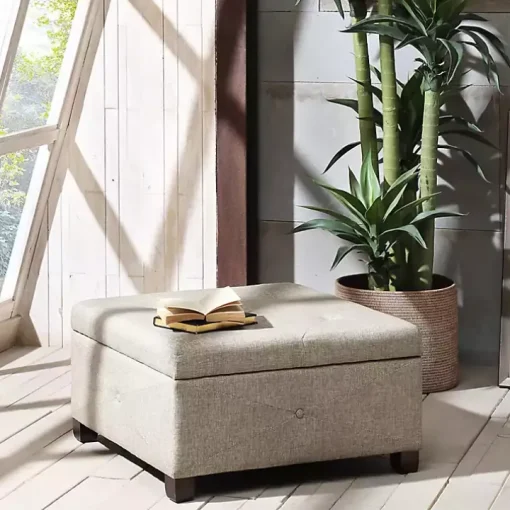 Lila Tufted Sand Storage Ottoman