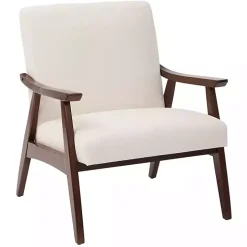 Linen Mid-Century Desmond Accent Chair