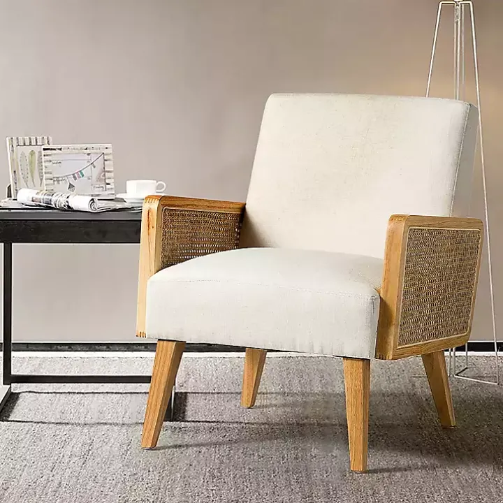 Linen Upholstered Accent Chair