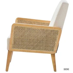 Linen Upholstered Accent Chair
