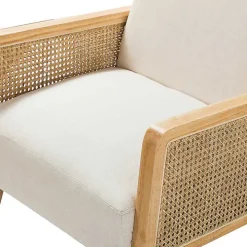 Linen Upholstered Accent Chair