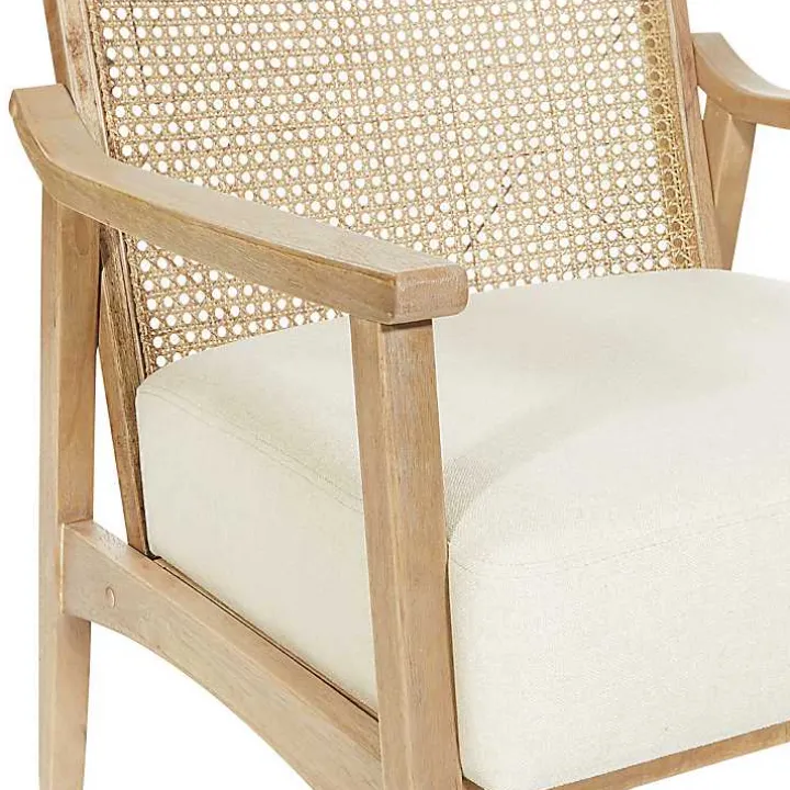Linen Wash Cane Back Alina Armchair
