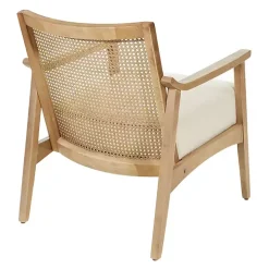 Linen Wash Cane Back Alina Armchair
