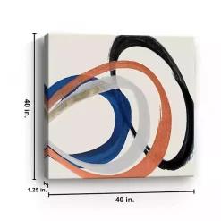 Linked Up Abstract Canvas Art Print, 40x40 in.