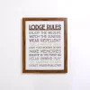 Lodge Rules Framed Wall Plaque
