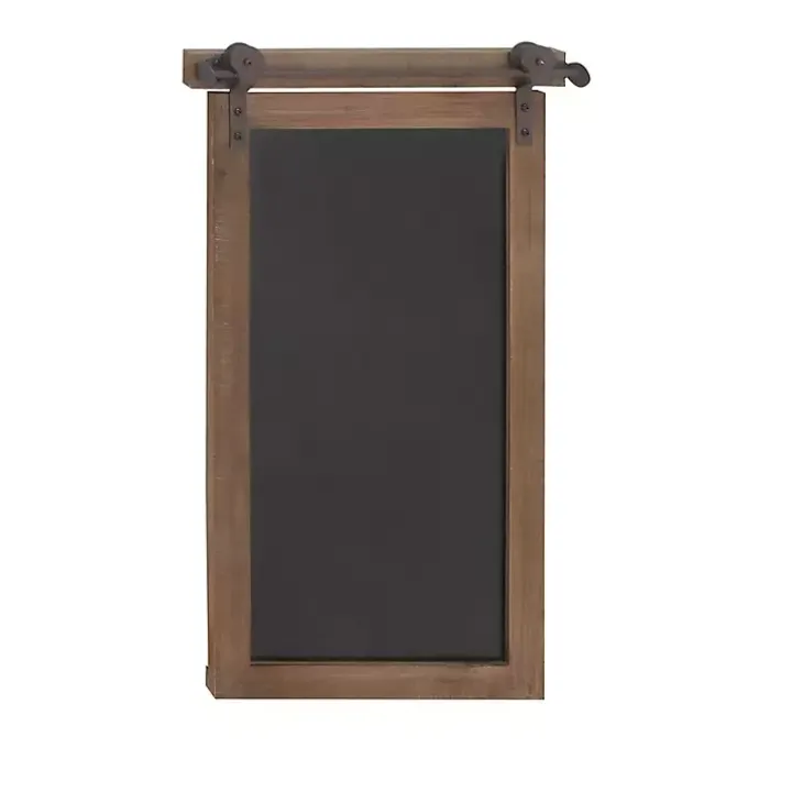 Long Wood and Metal Frame Chalkboard